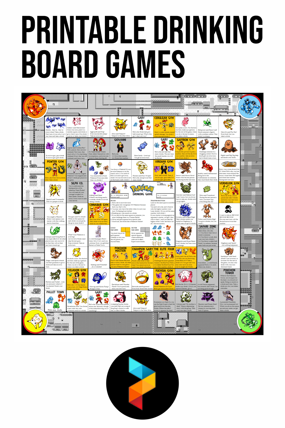 7 best printable drinking board games printableecom