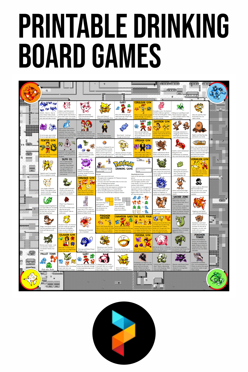 Printable Drinking Board Games Printable World Holiday