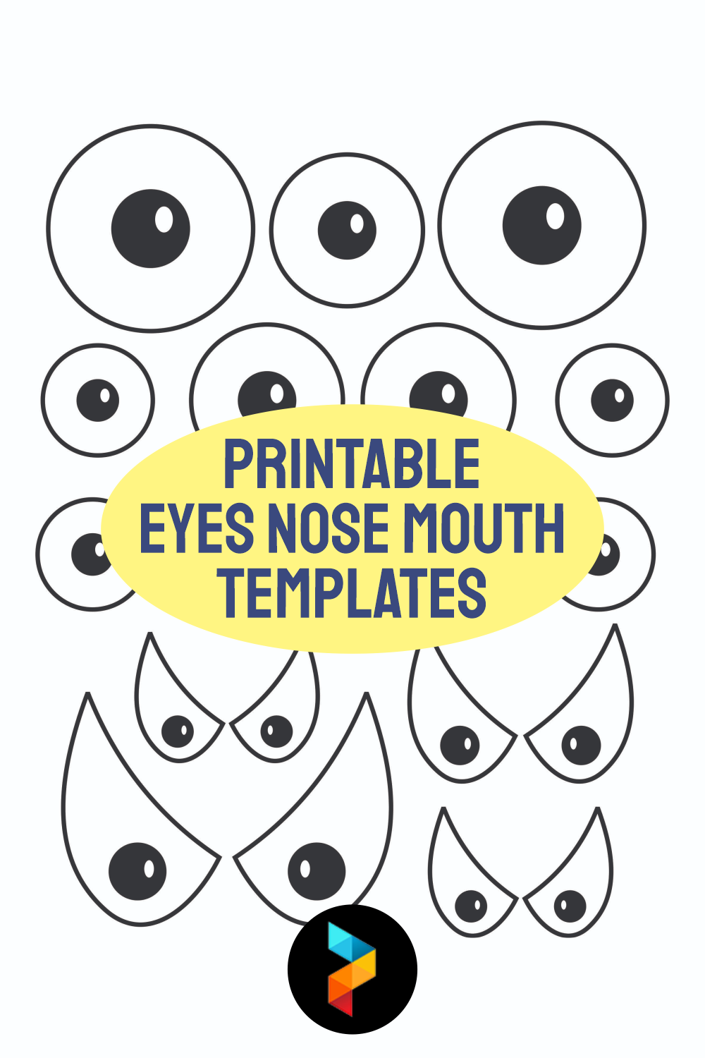 coloring pages of eyes nose and mouth