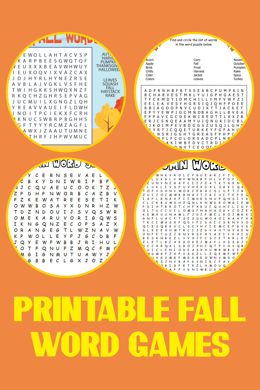 5 Best Printable Fall Word Games For Free At Printablee