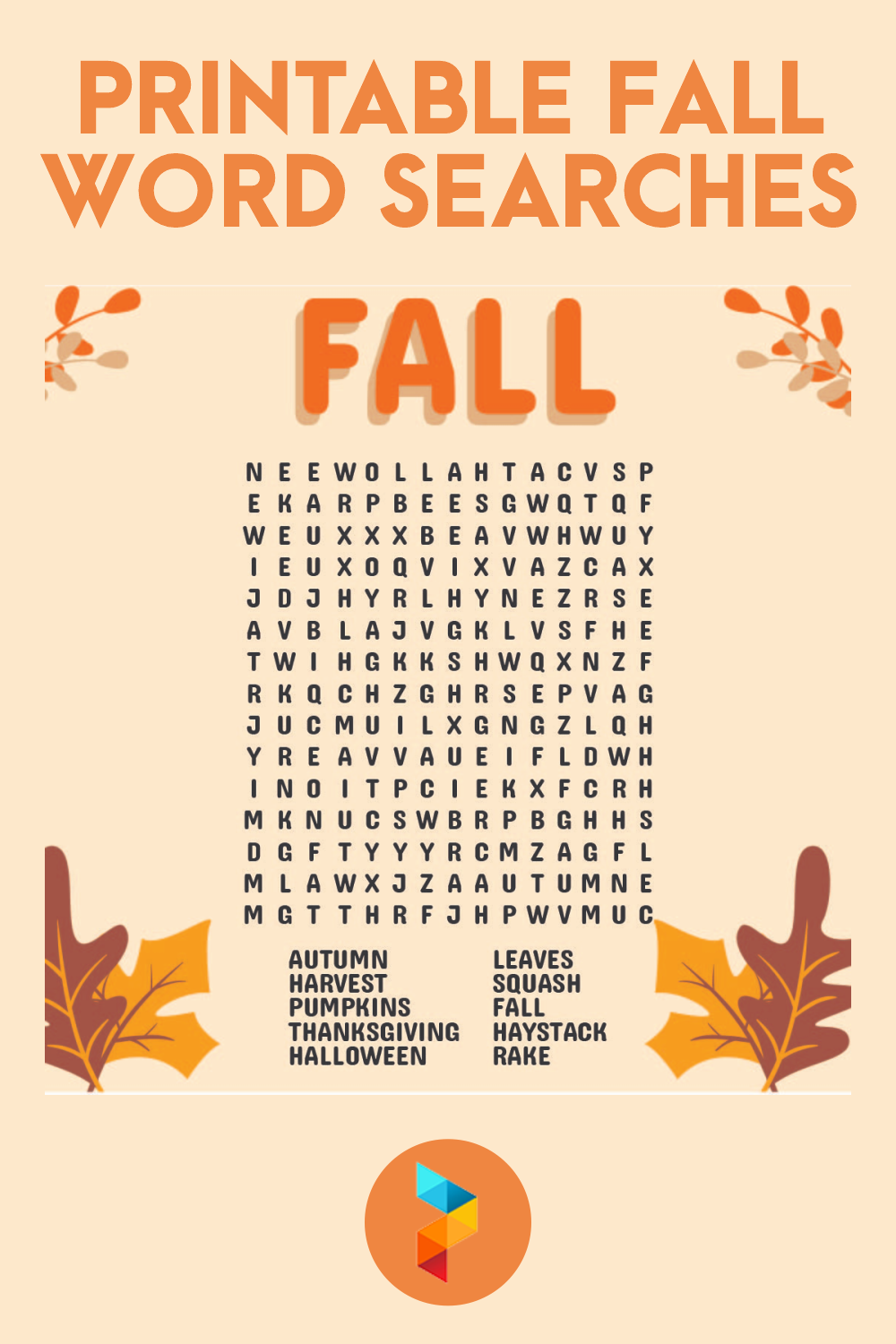 the-fall-word-search-is-shown-in-black-and-white