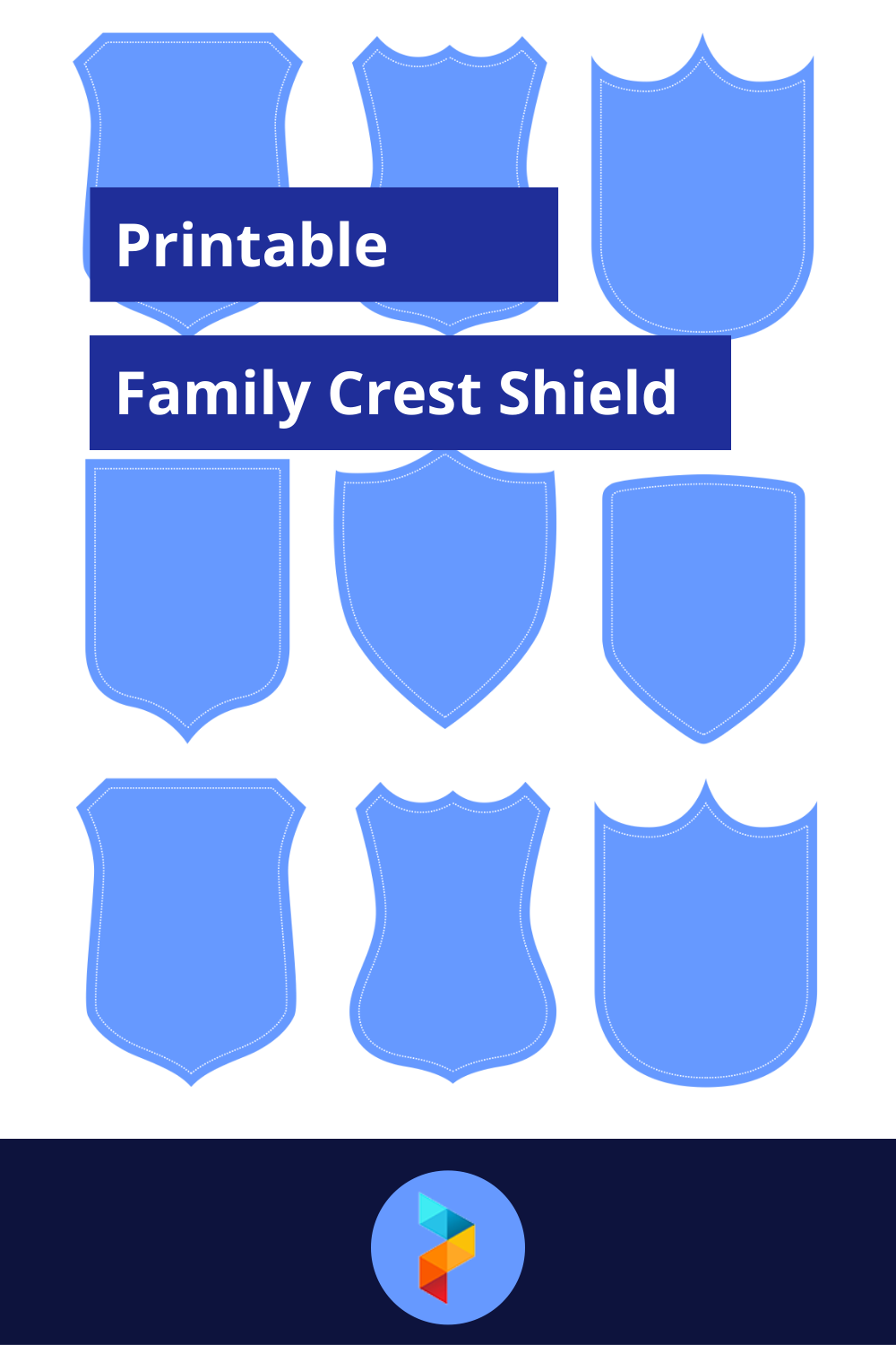 Printable Family Crest Shield