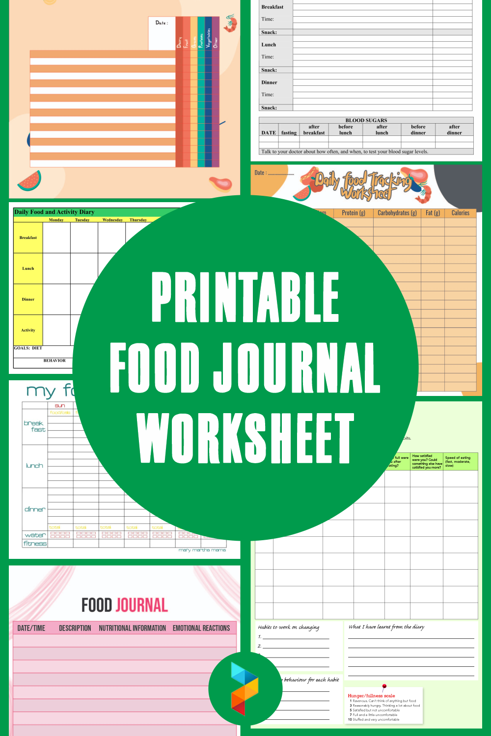 Free Printable Food and Exercise Journal