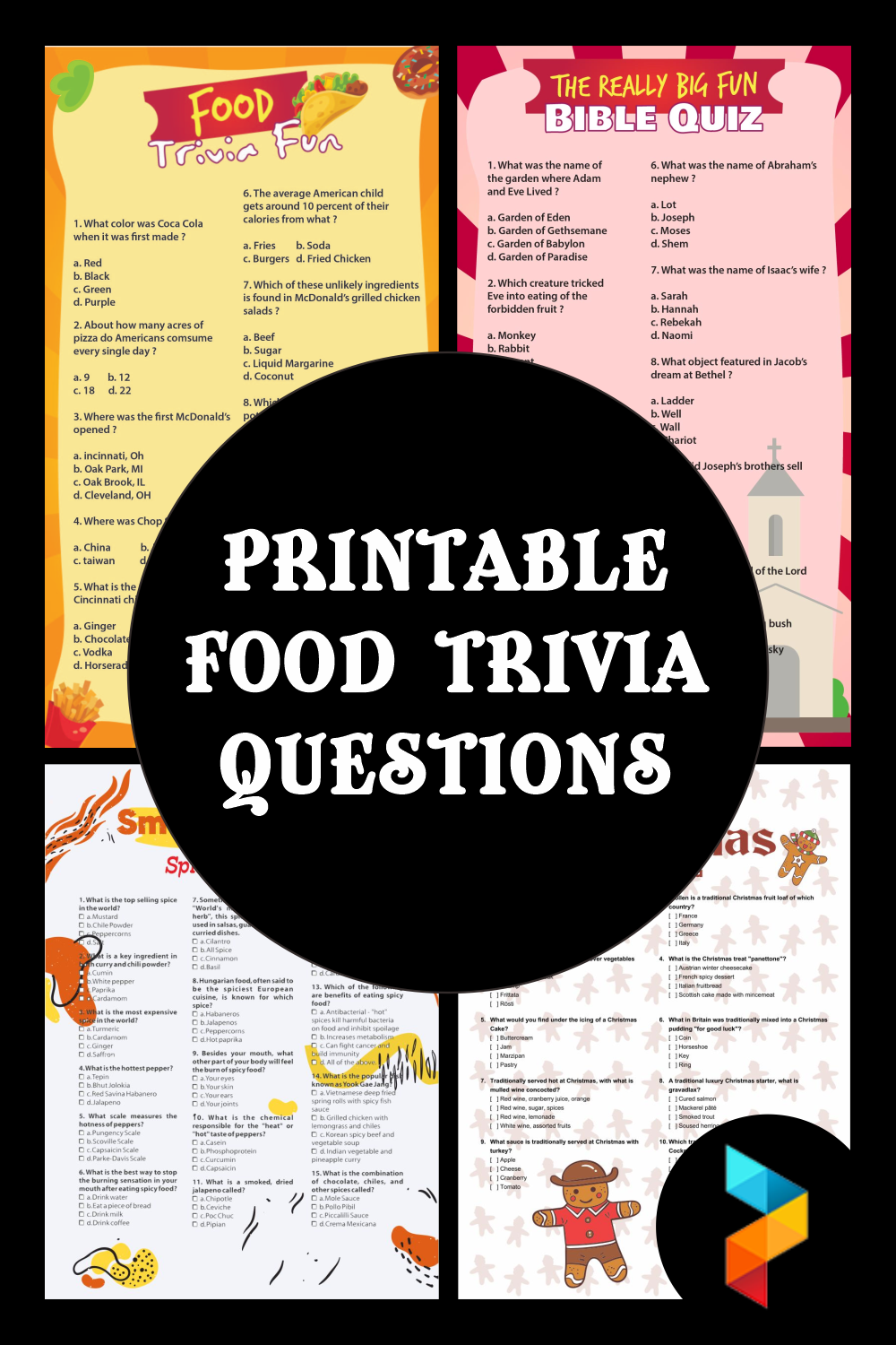 Printable Food Trivia Questions