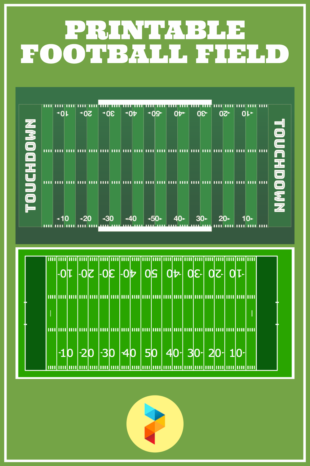 Printable Football Field Template