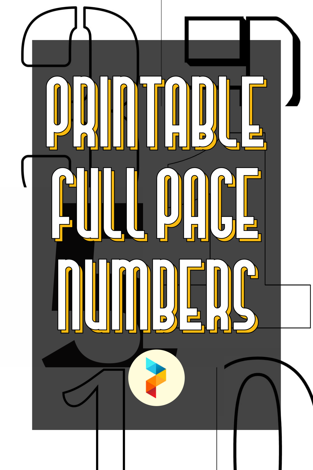 Printable Full Page Numbers