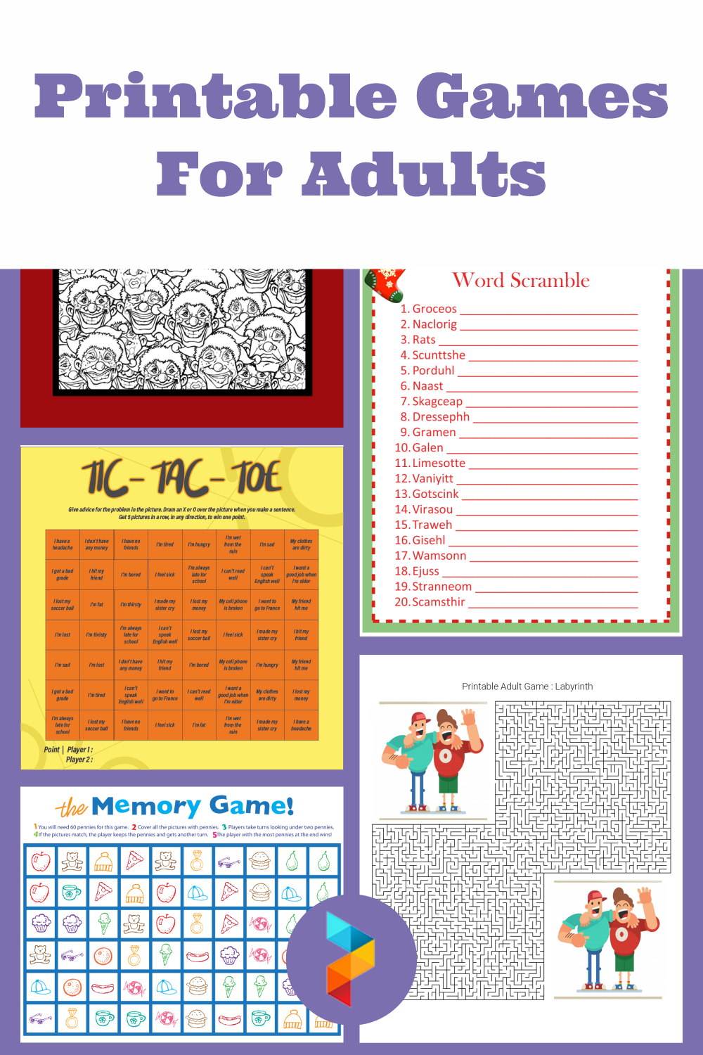Printable Games For Adults