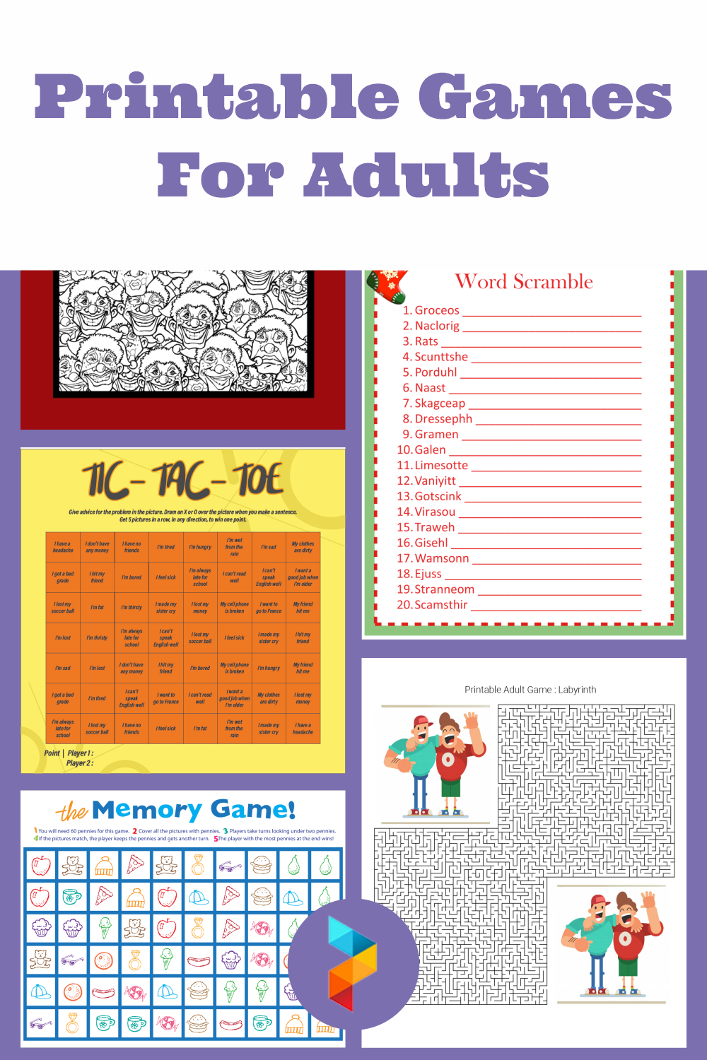 6 Best Images Of Printable Games For Adults Fun Printable Games