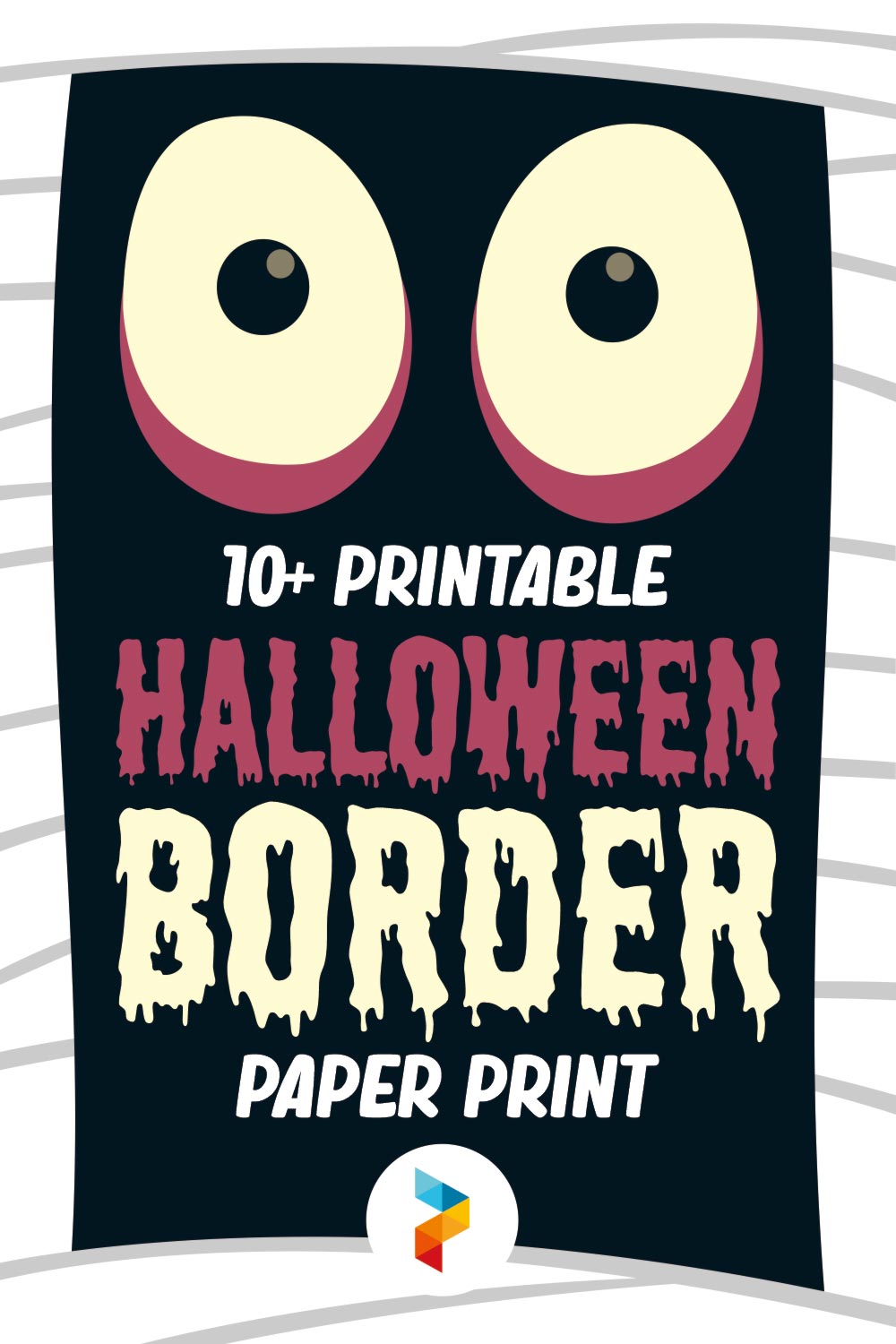 Printable Halloween Border Paper Print