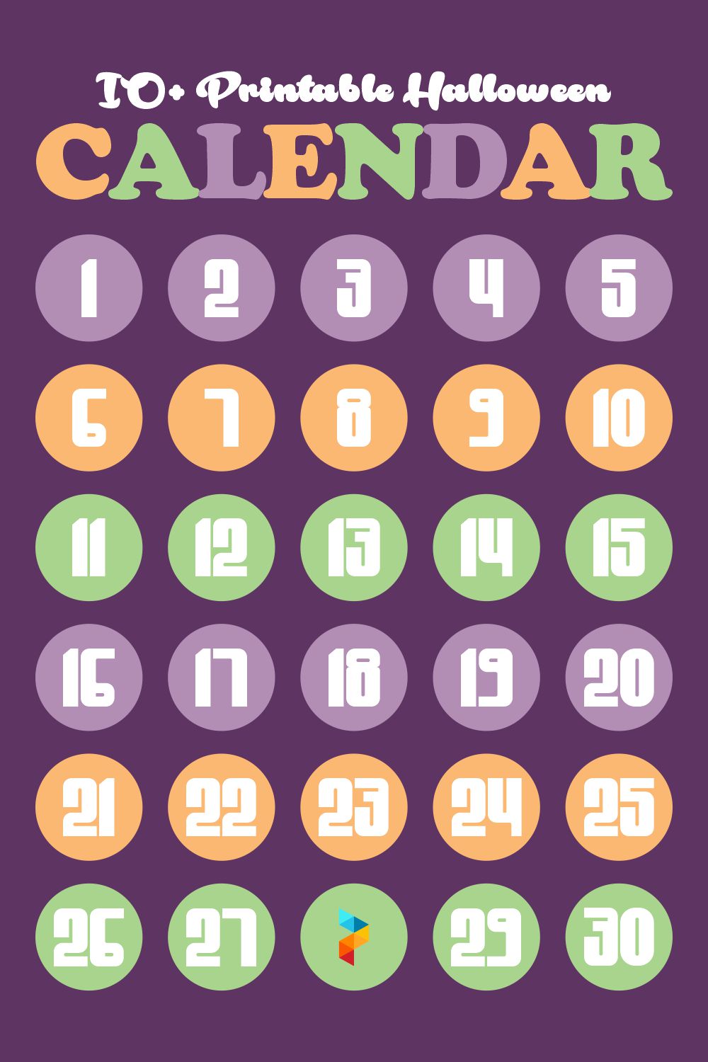 Halloween Calendar Halloween Calendar