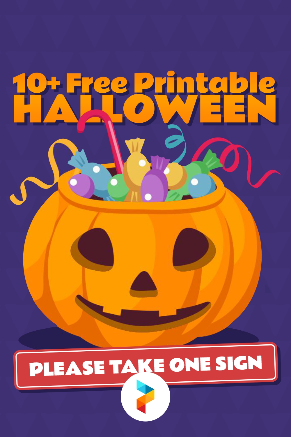 15 Best Free Printable Halloween Please Take One Sign Printablee Com