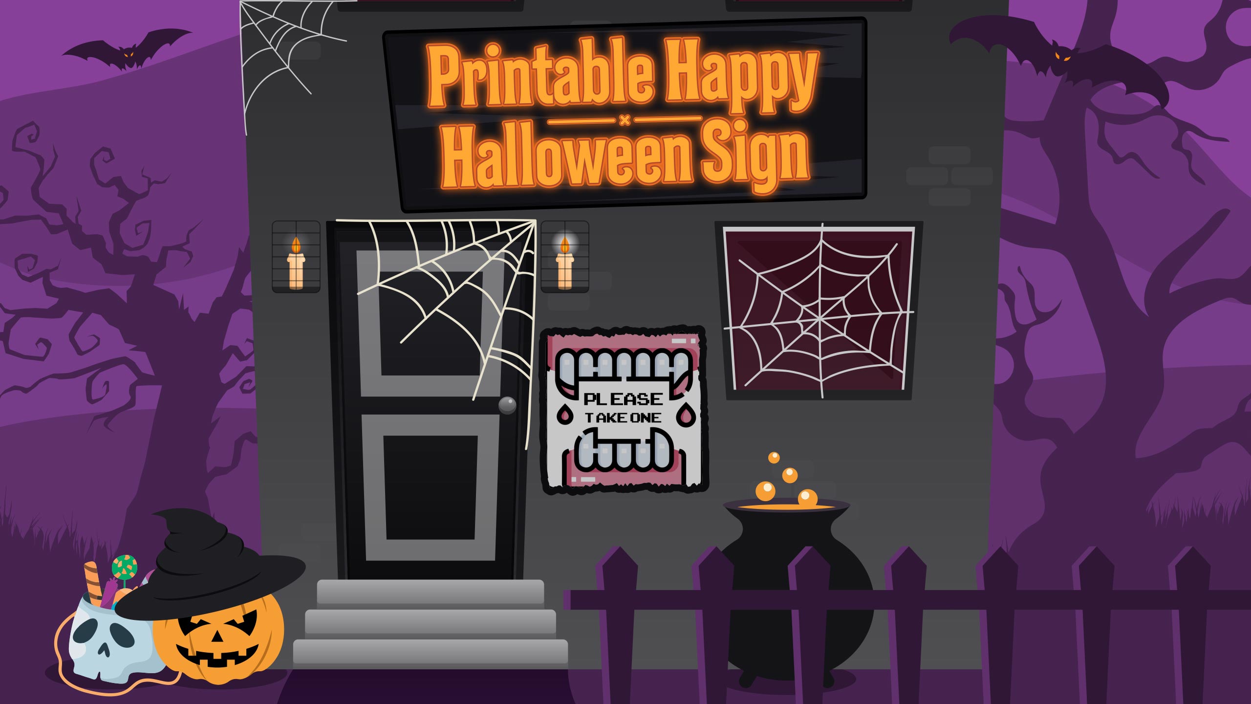 Printable Happy Halloween Sign