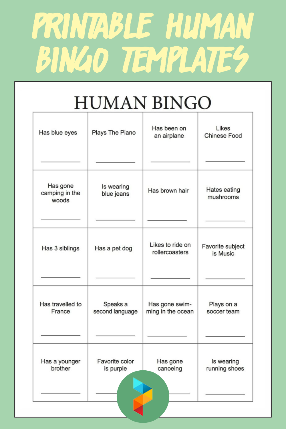 human-bingo-template