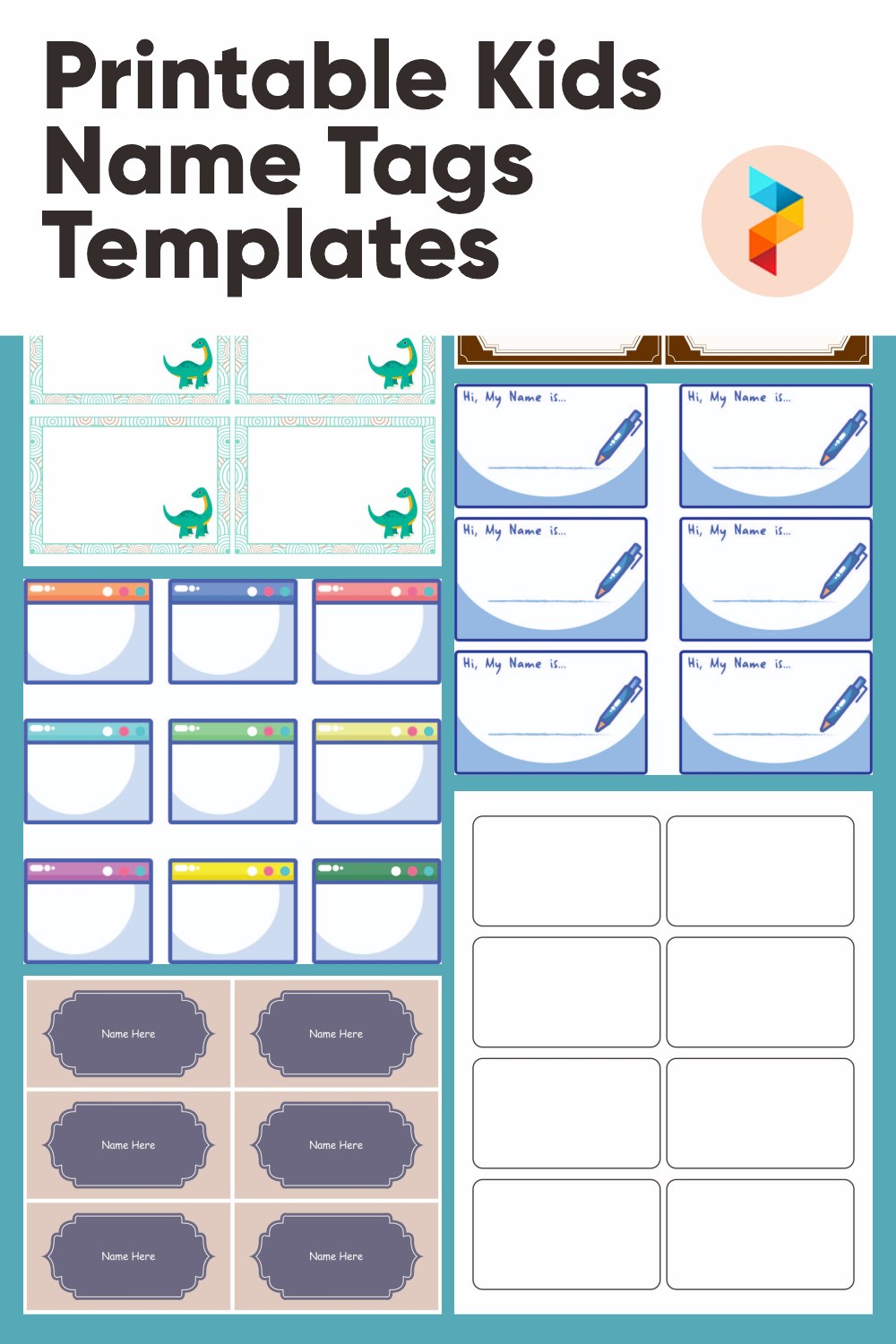 Kids Name Tags Templates 10 Free PDF Printables Printablee