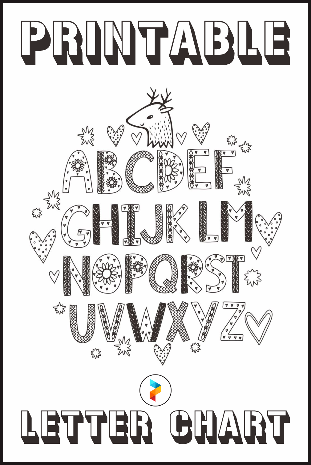 10 best printable letter chart printablee com