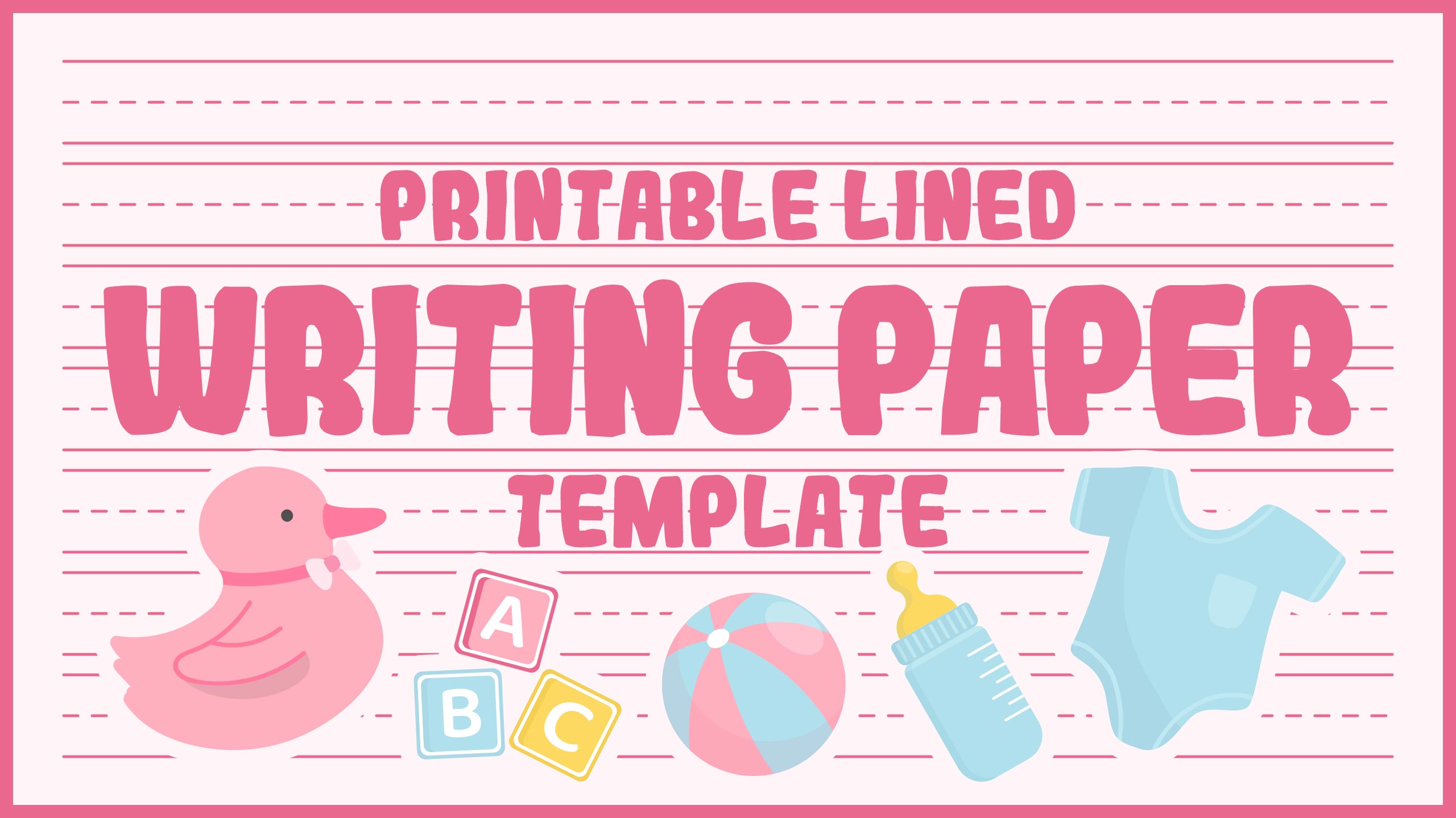 Printable Lined Writing Paper Template