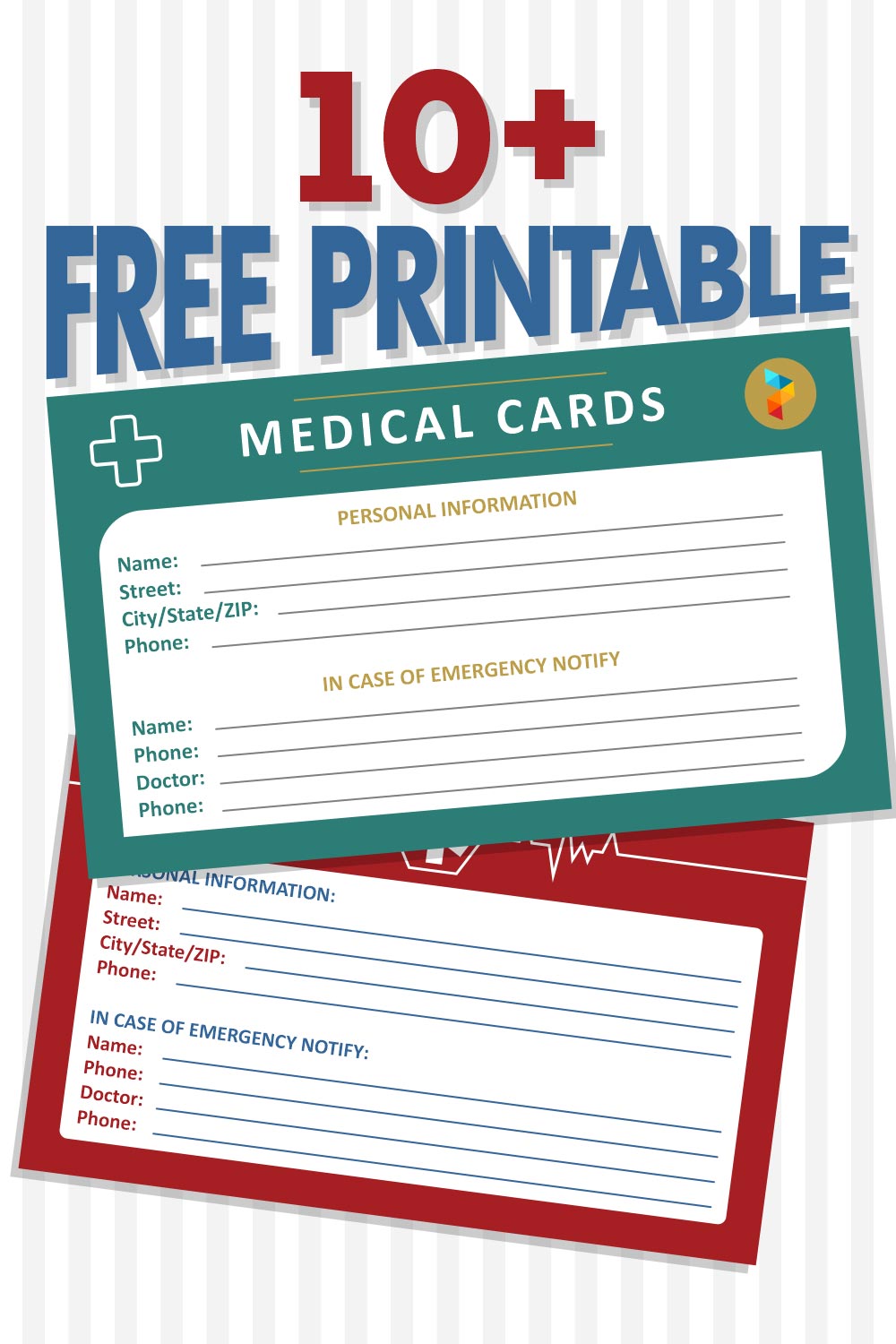 Free Printable Wallet Size Medical Information Card Printable Form 