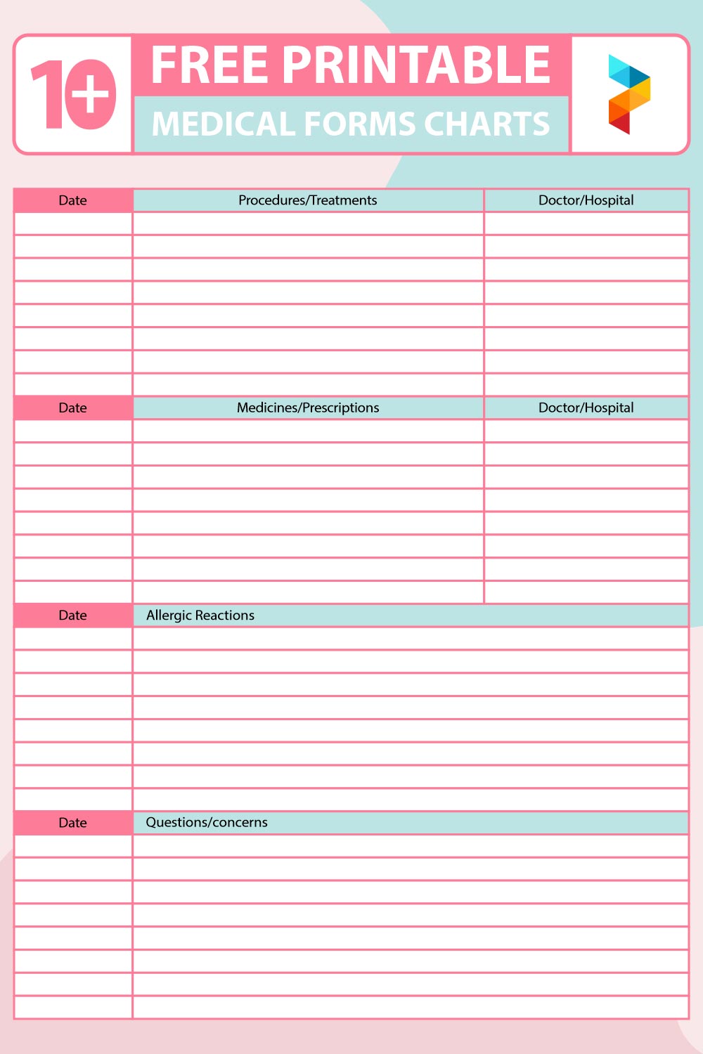 10 Best Free Printable Medical Forms Charts PDF For Free At Printablee