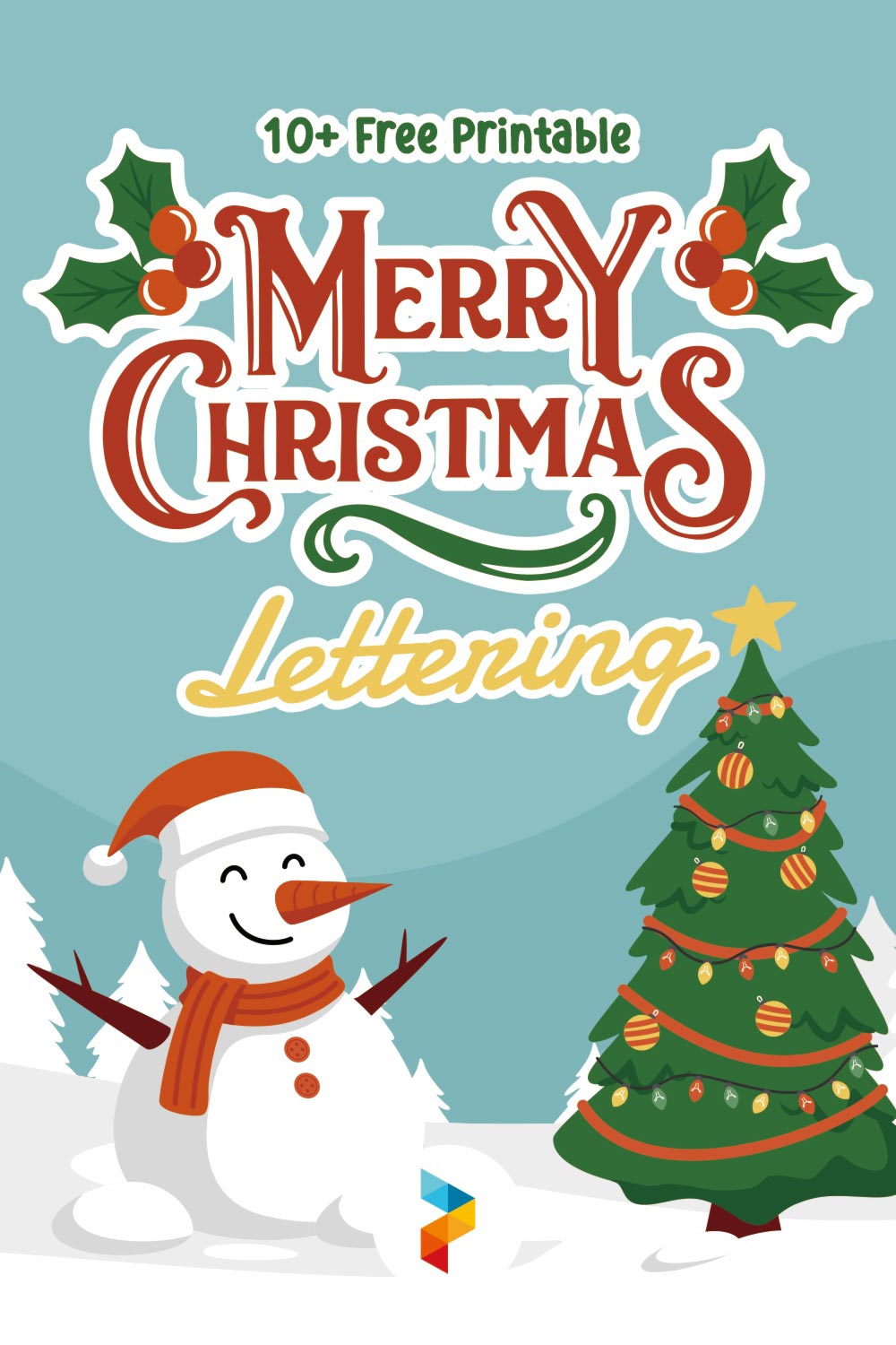 Printable Merry Christmas Lettering