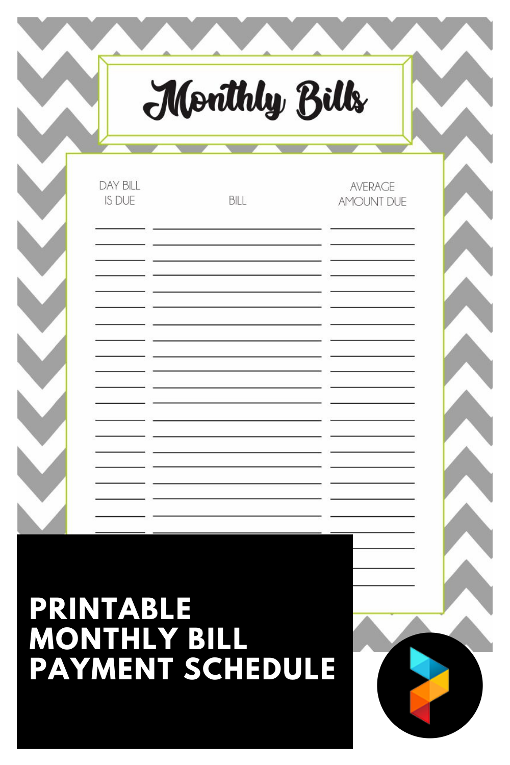 10 Best Printable Monthly Bill Payment Schedule Printablee