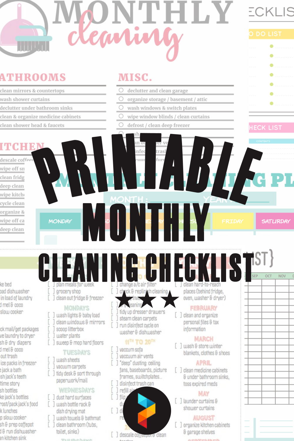 Monthly Cleaning Checklist