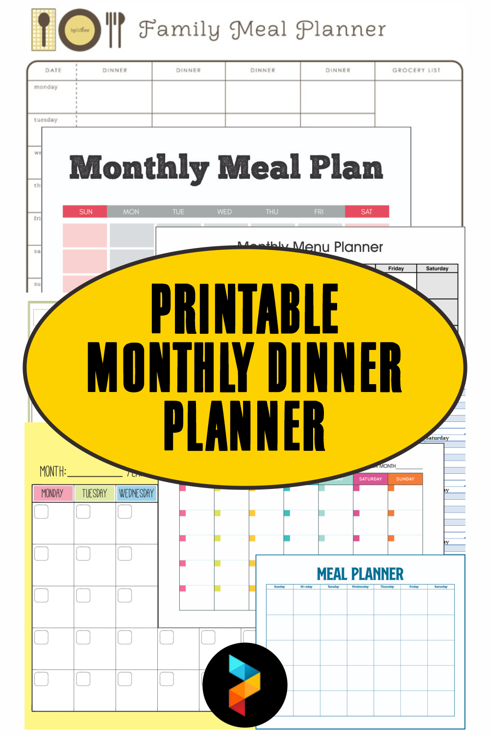 Printable Monthly Dinner Planner