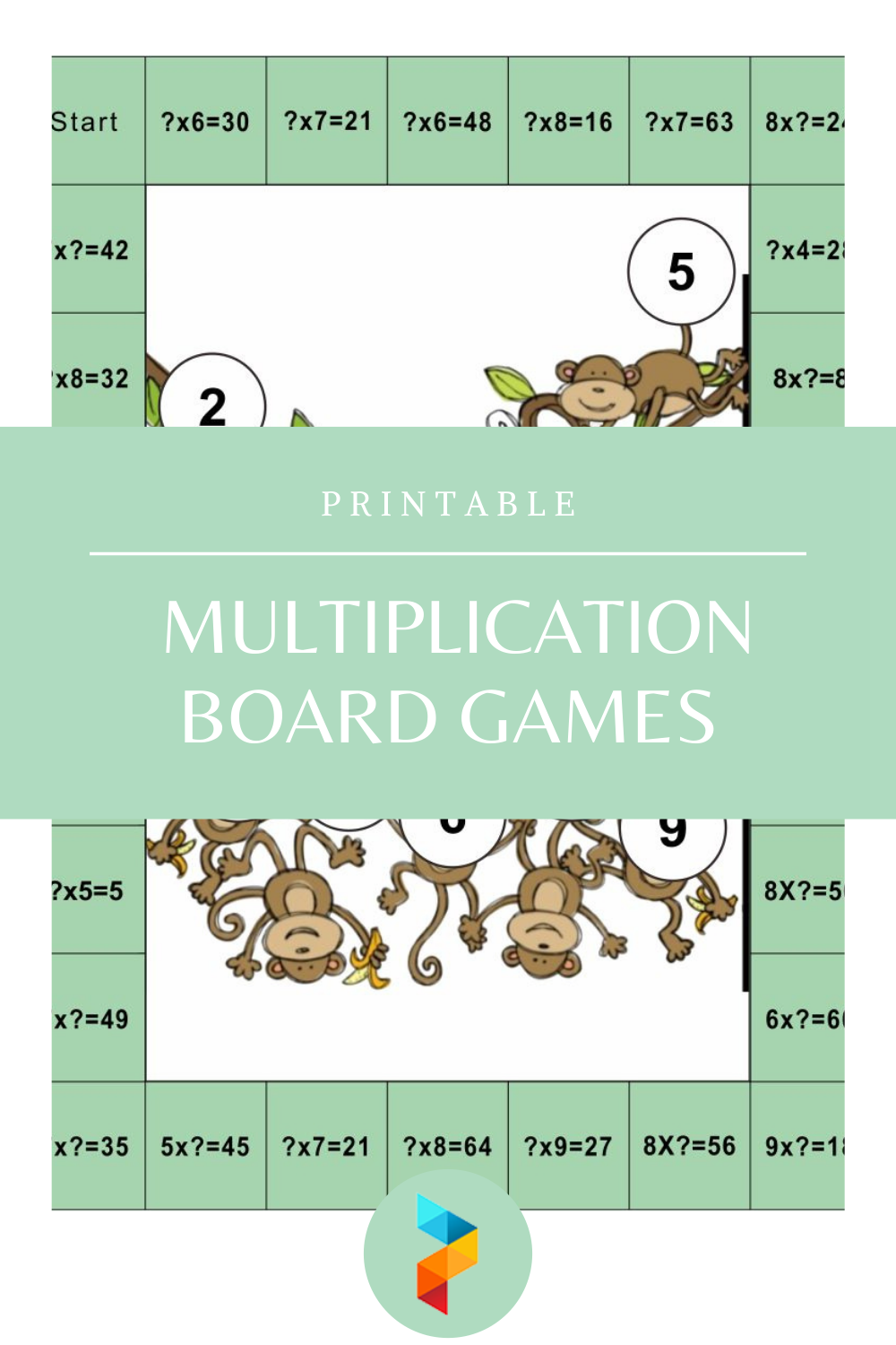 Printable Multiplication Board Games