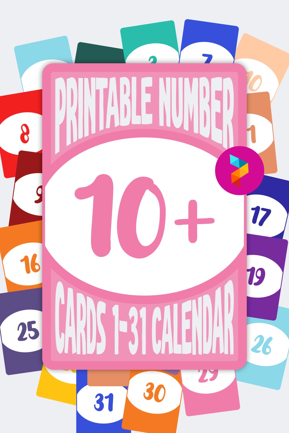Printable Number Cards 1 -31 Calendar