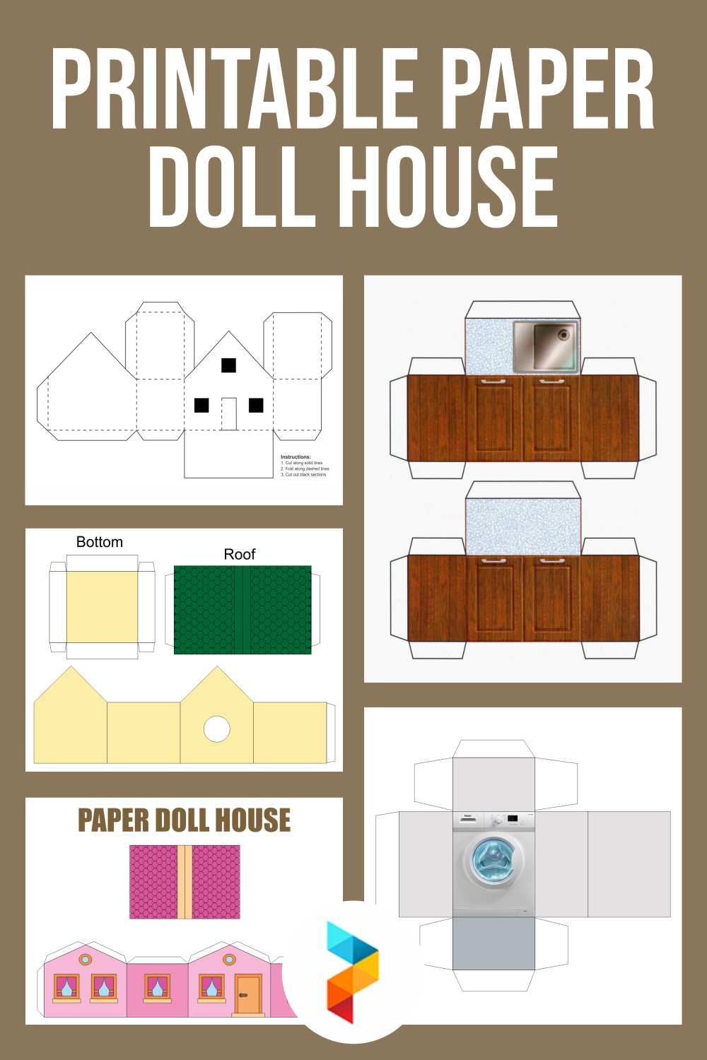 9 Best Free Printable Paper Doll House