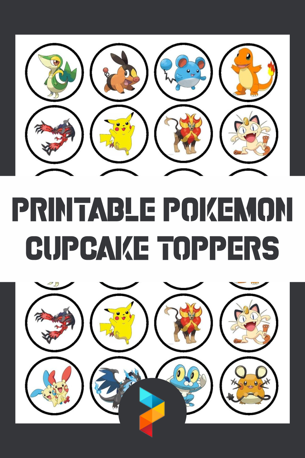 Printable Pokemon Cupcake Toppers