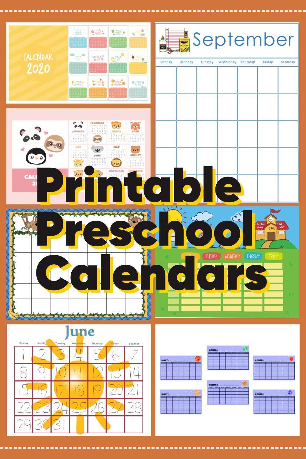 8 Best Free Printable Preschool Calendars - printablee.com