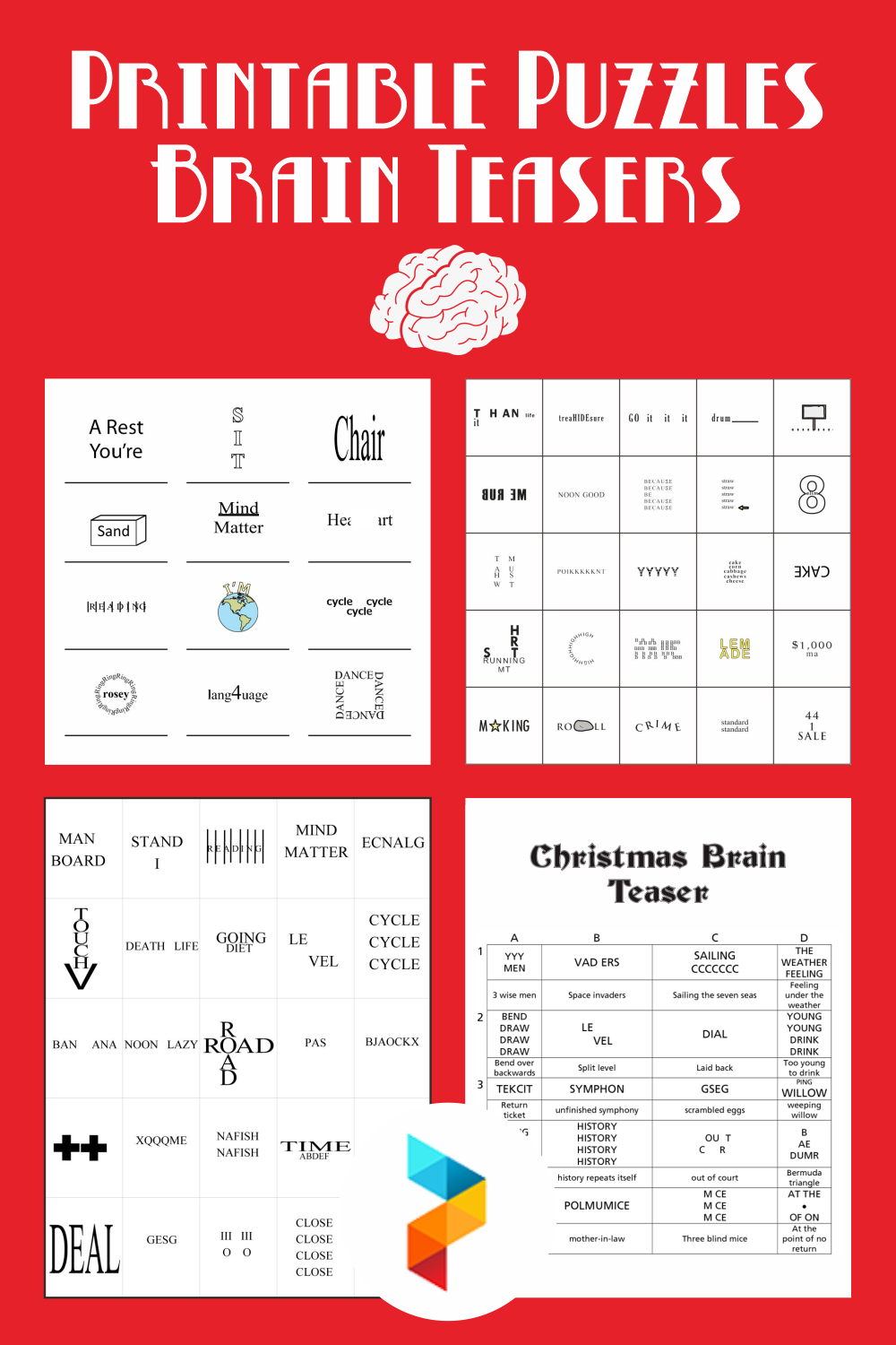 printable brain teasers for adults brain teasers for adults 75 large