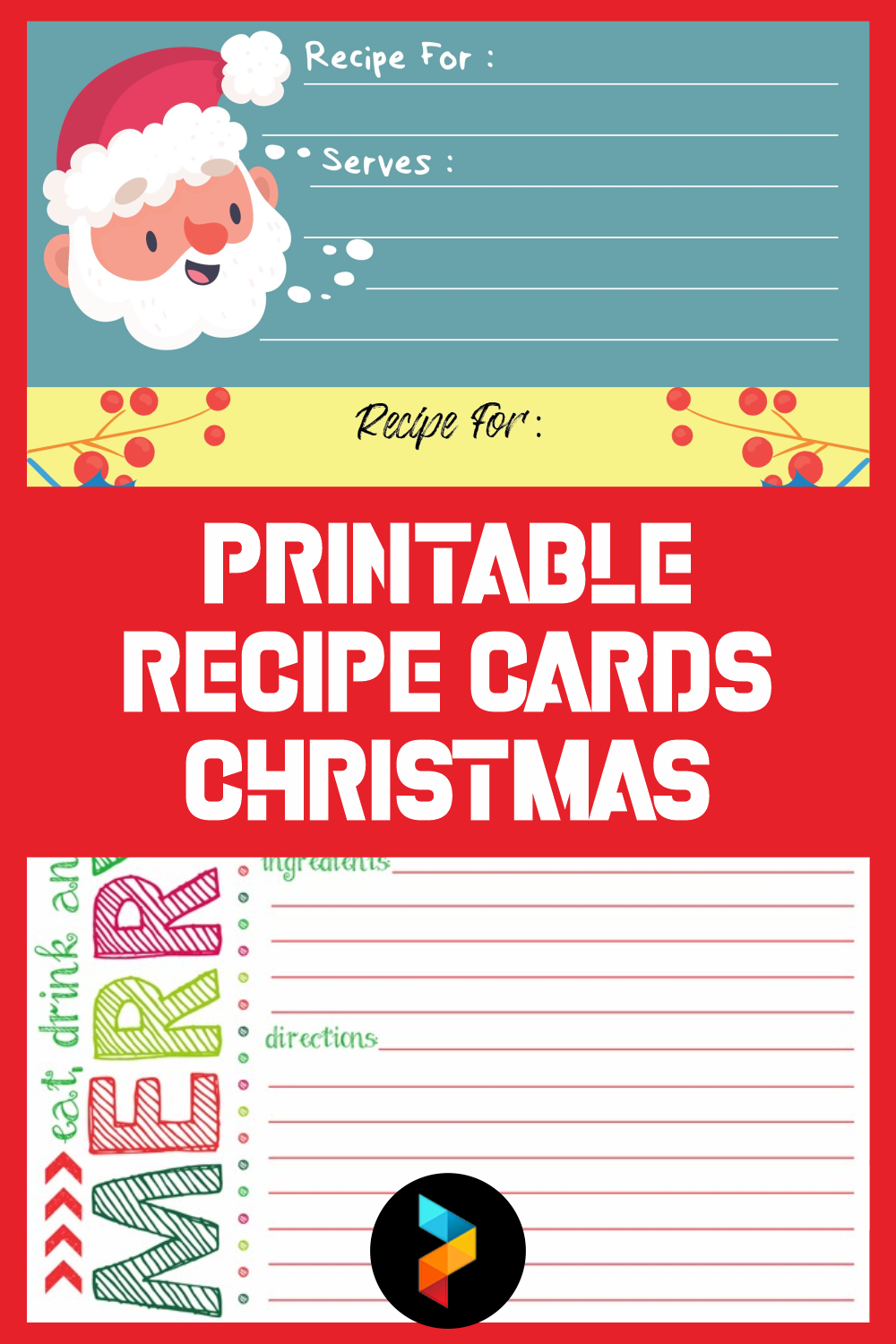 Recipe Cards Christmas - 6 Free PDF Printables | Printablee