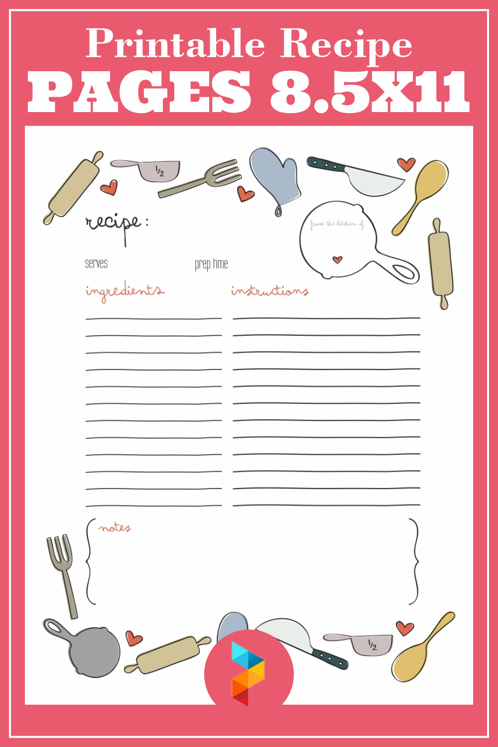 free recipe card clipart