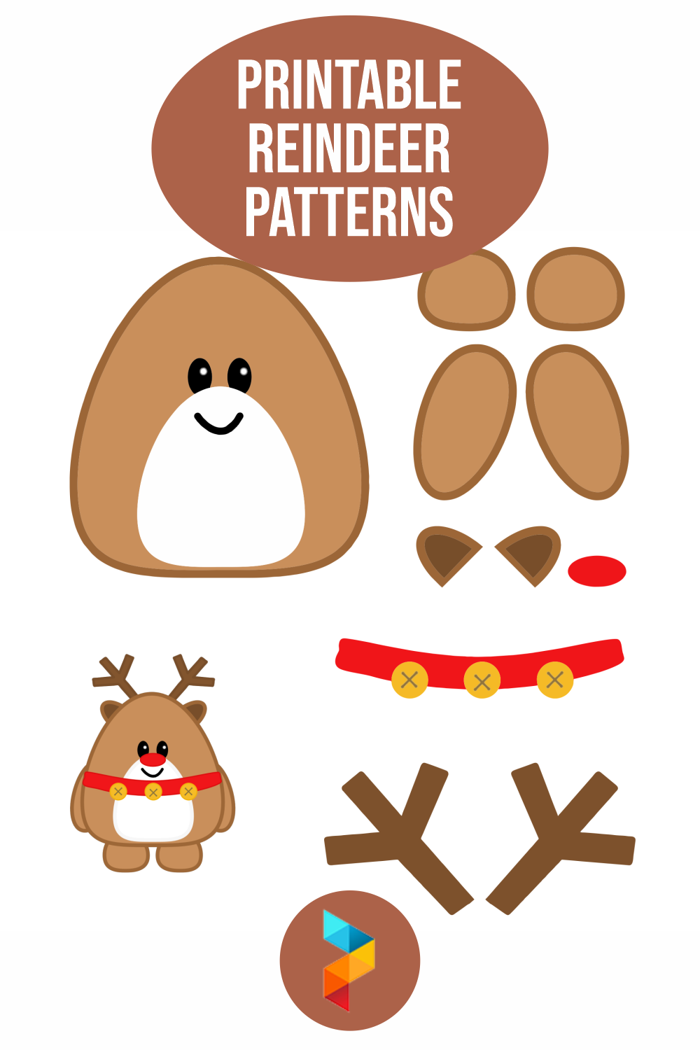 10 Best Printable Reindeer Patterns PDF for Free at Printablee