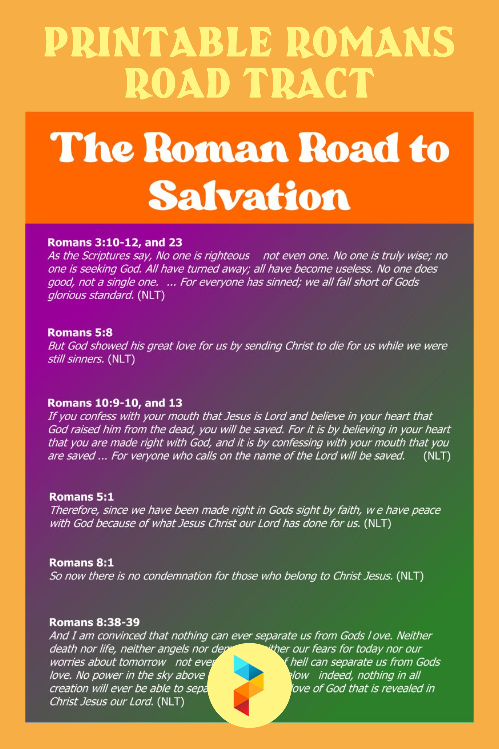 Romans Road Tract 10 Free PDF Printables Printablee