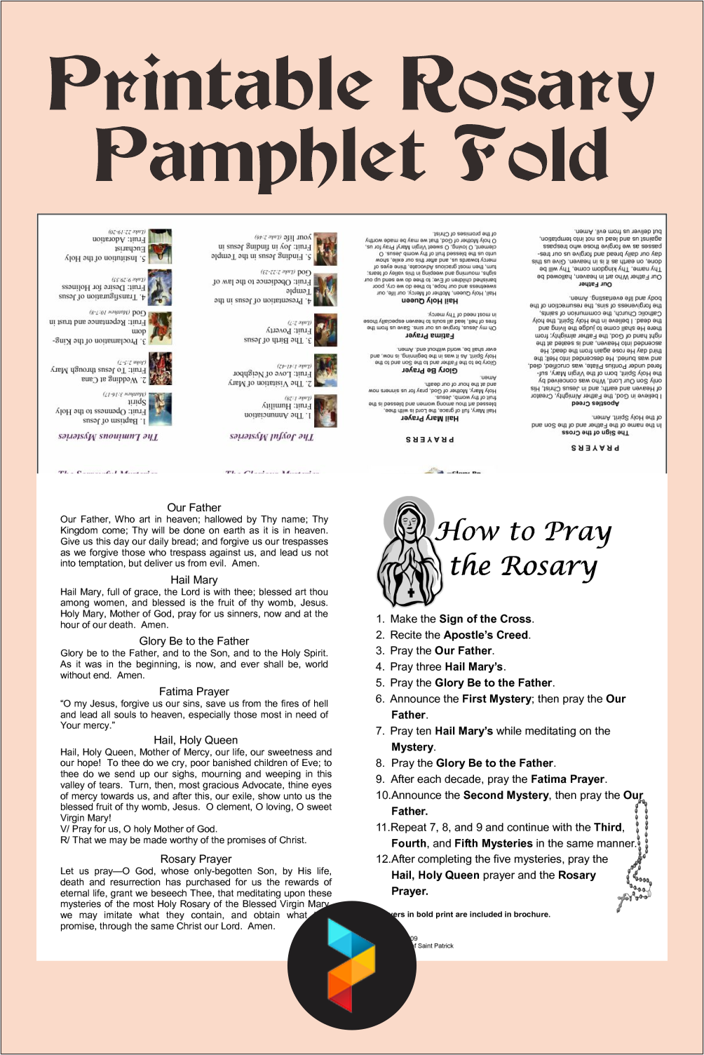 10 Best Printable Rosary Pamphlet Fold PDF for Free at Printablee