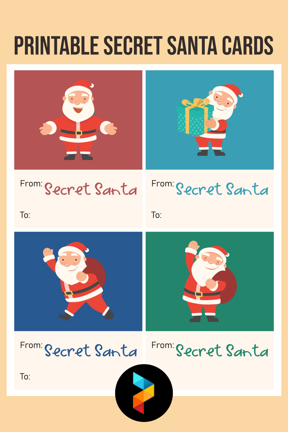 10 Best Printable Secret Santa Cards PDF for Free at Printablee