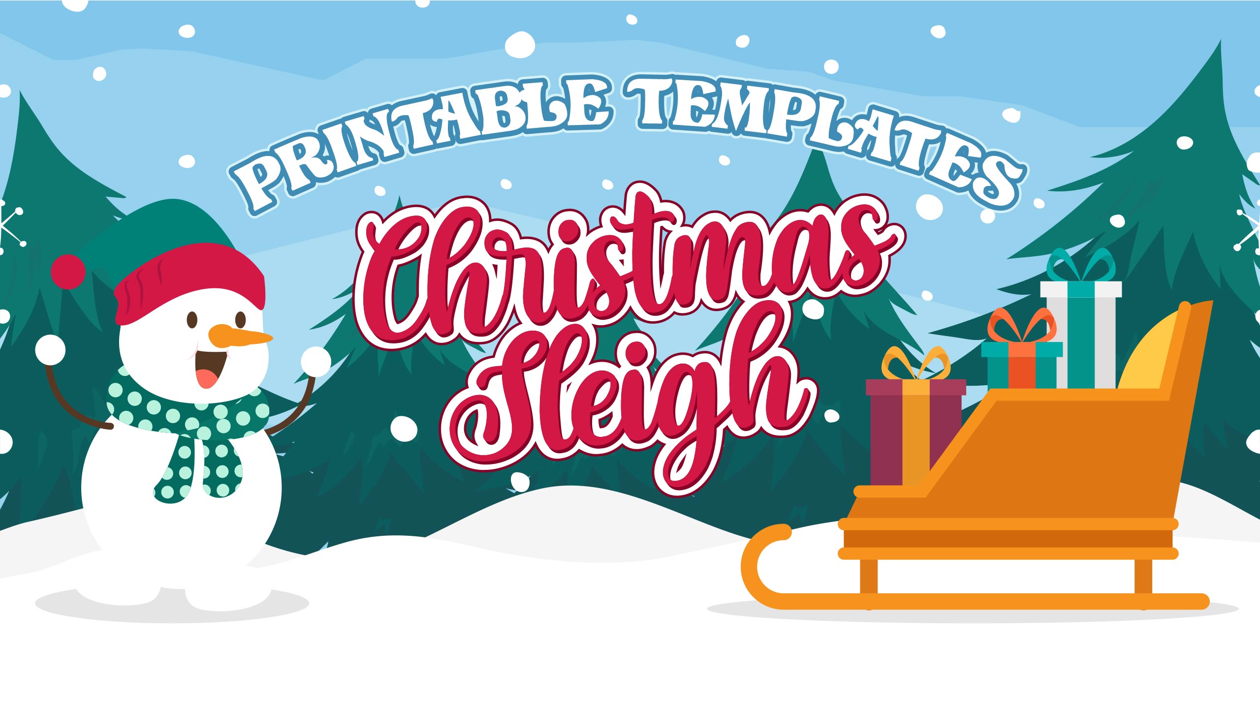 Templates Christmas Sleigh