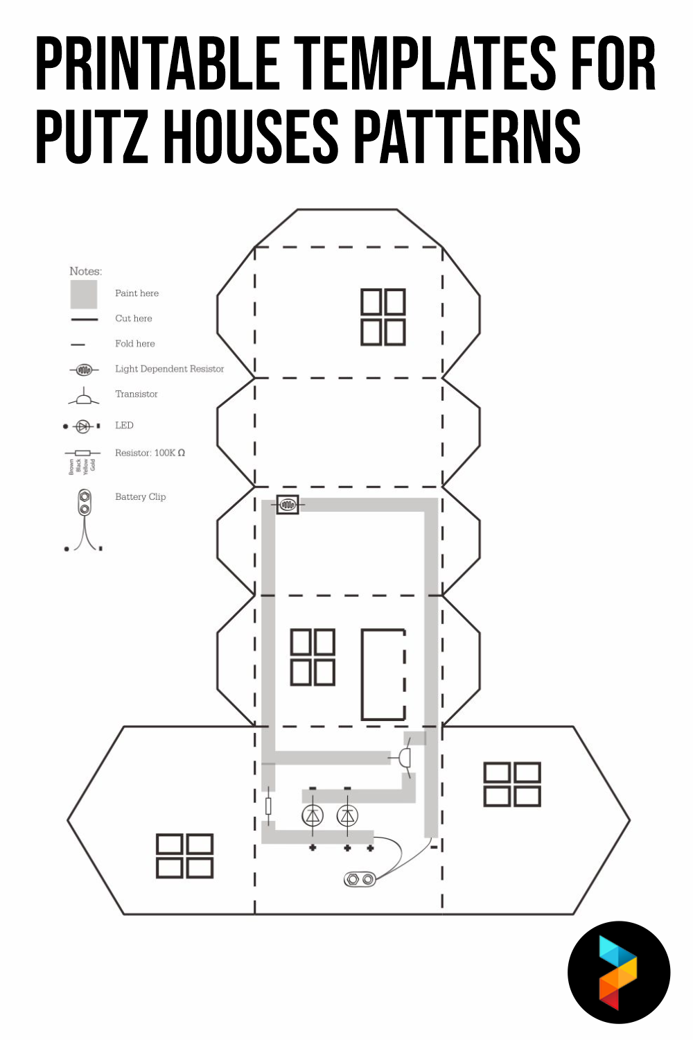 6 Best Printable Templates For Putz Houses Patterns