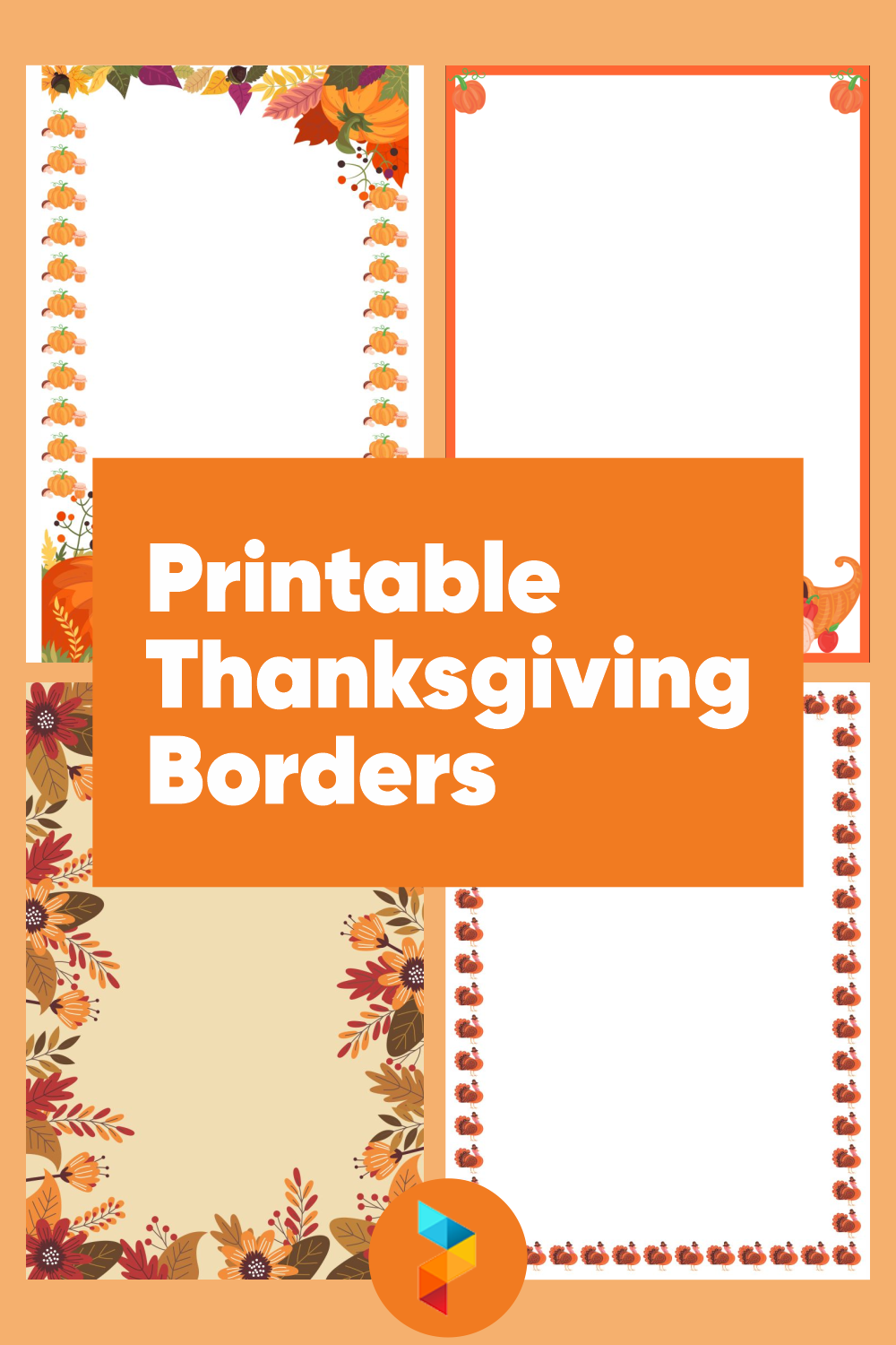 10 Best Free Printable Thanksgiving Borders PDF for Free at Printablee