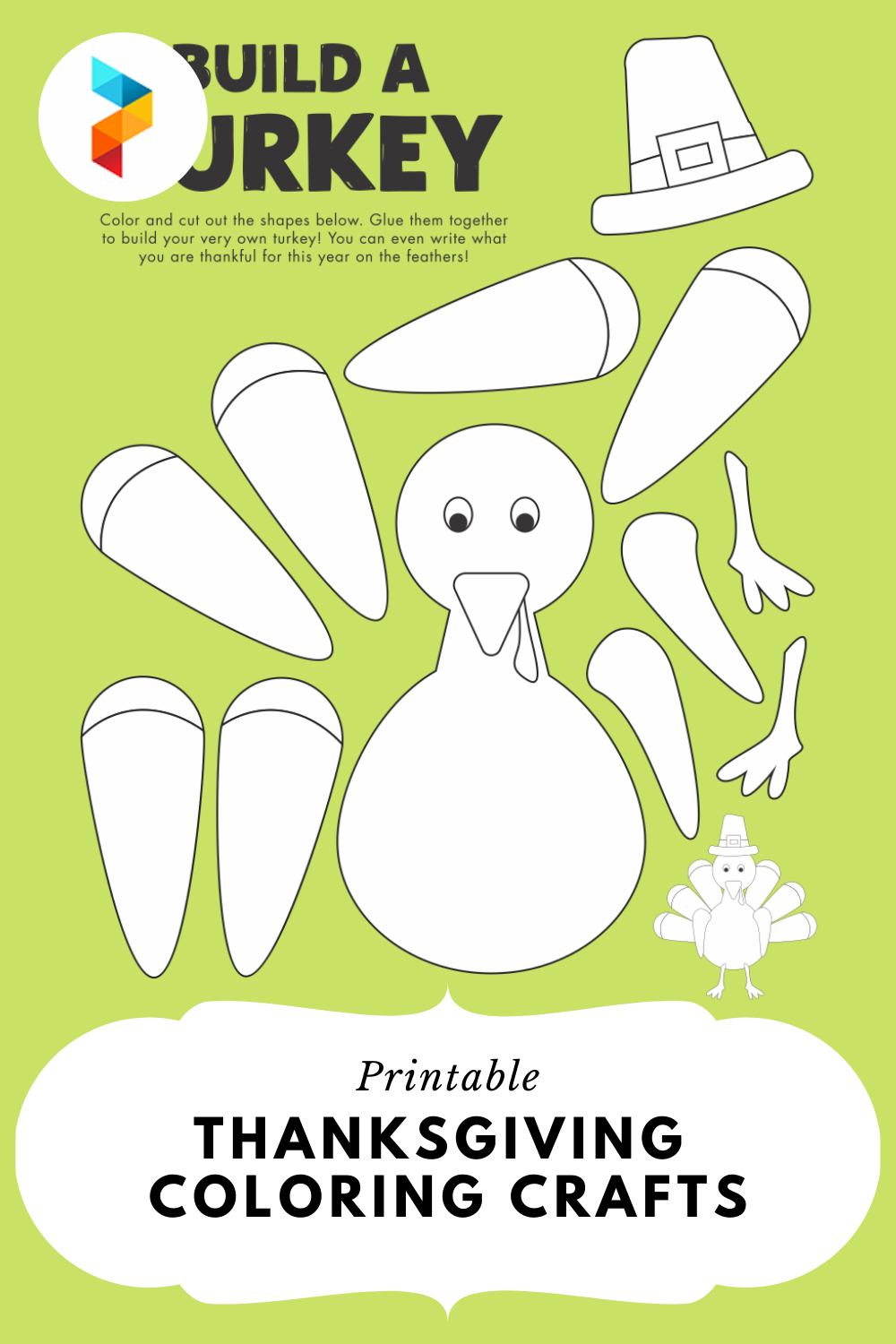 10 Best Printable Thanksgiving Coloring Crafts PDF for Free at Printablee