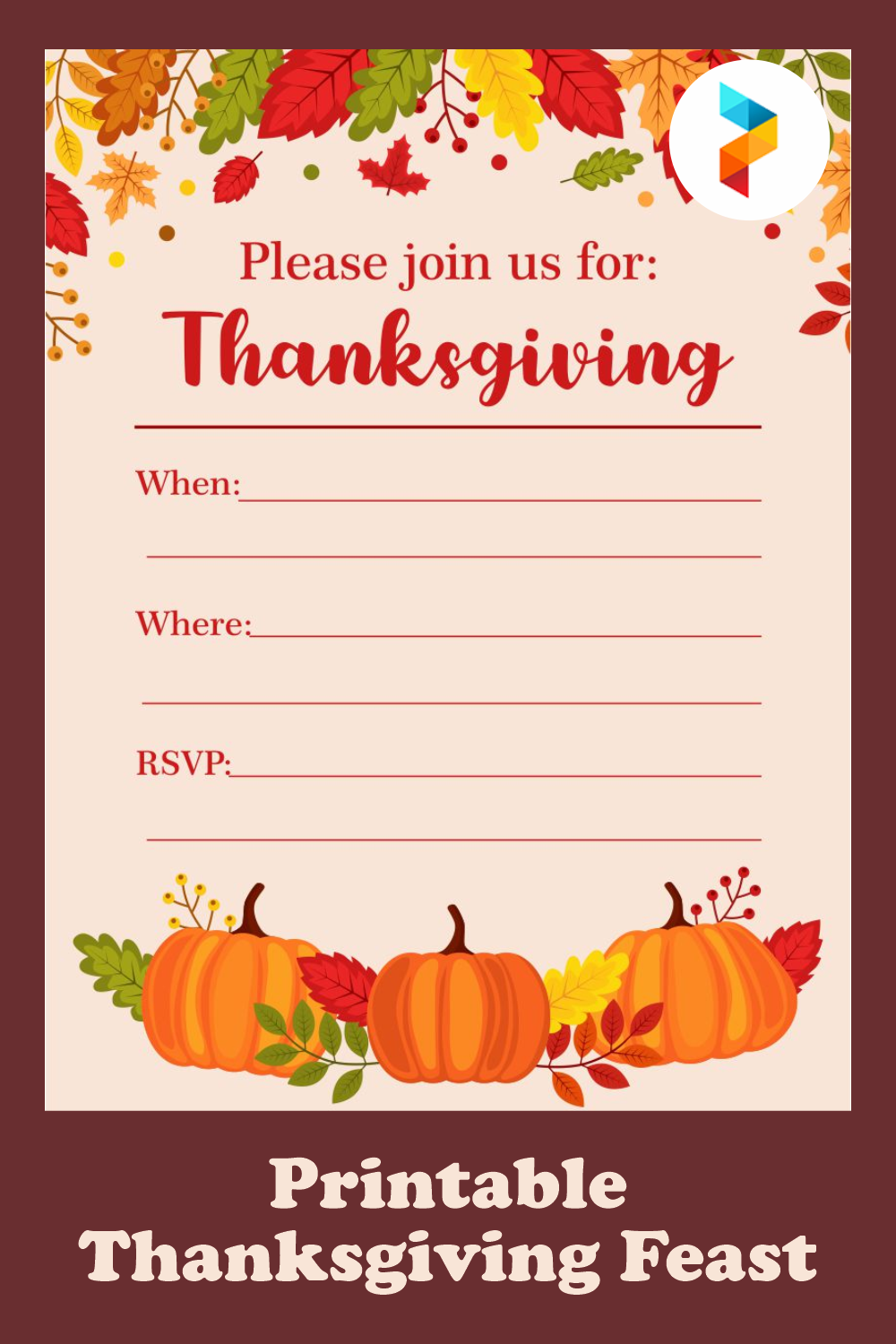 Thanksgiving Feast - 10 Free PDF Printables | Printablee