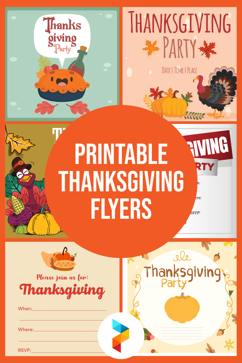 21 Best Free Printable Thanksgiving Flyers - printablee.com Regarding Thanksgiving Flyer Template Free