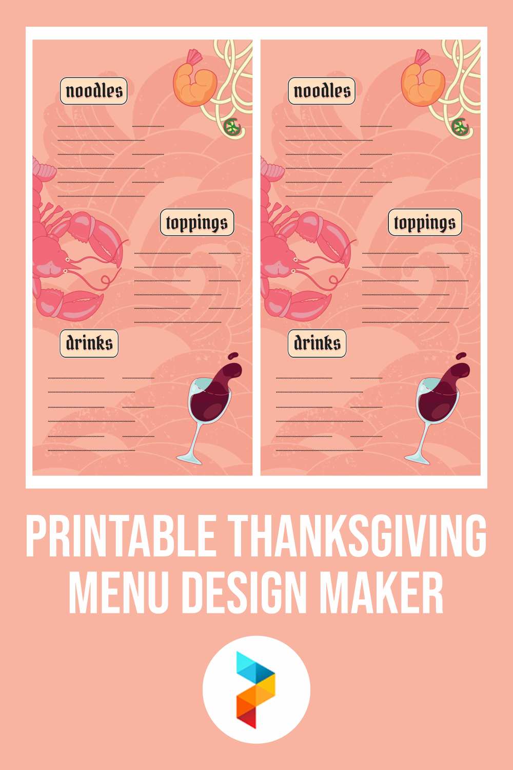 Printable Thanksgiving Menu Design Maker