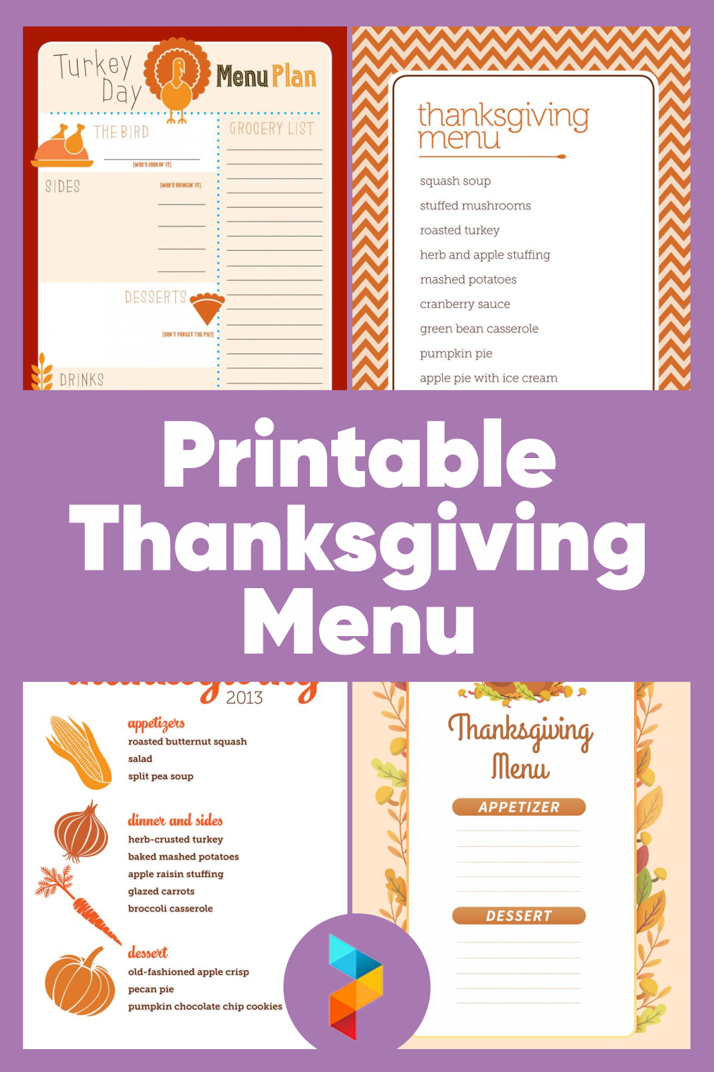 10 Best Printable Thanksgiving Menu PDF for Free at Printablee