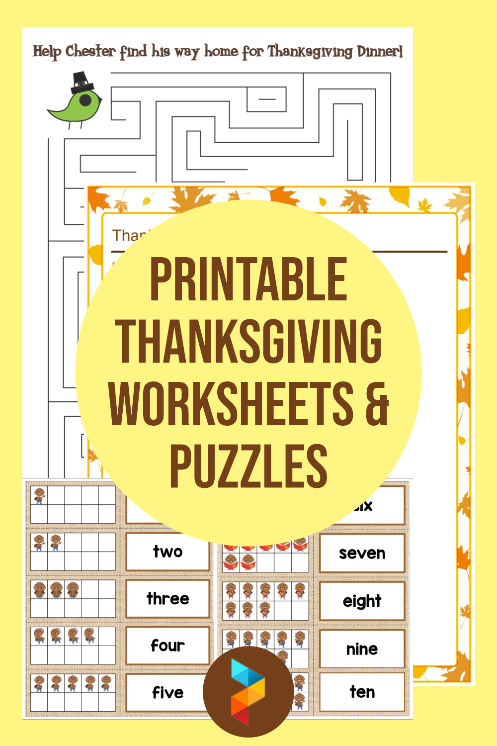 Printable Thanksgiving Worksheets & Puzzles