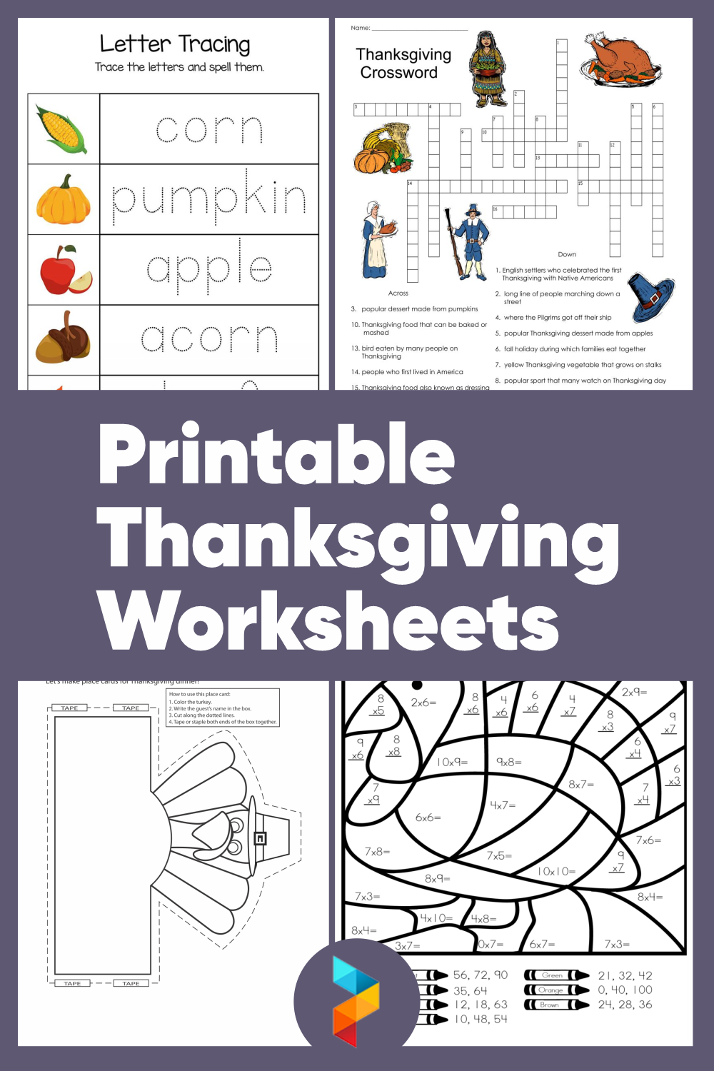 Free Thanksgiving Worksheets