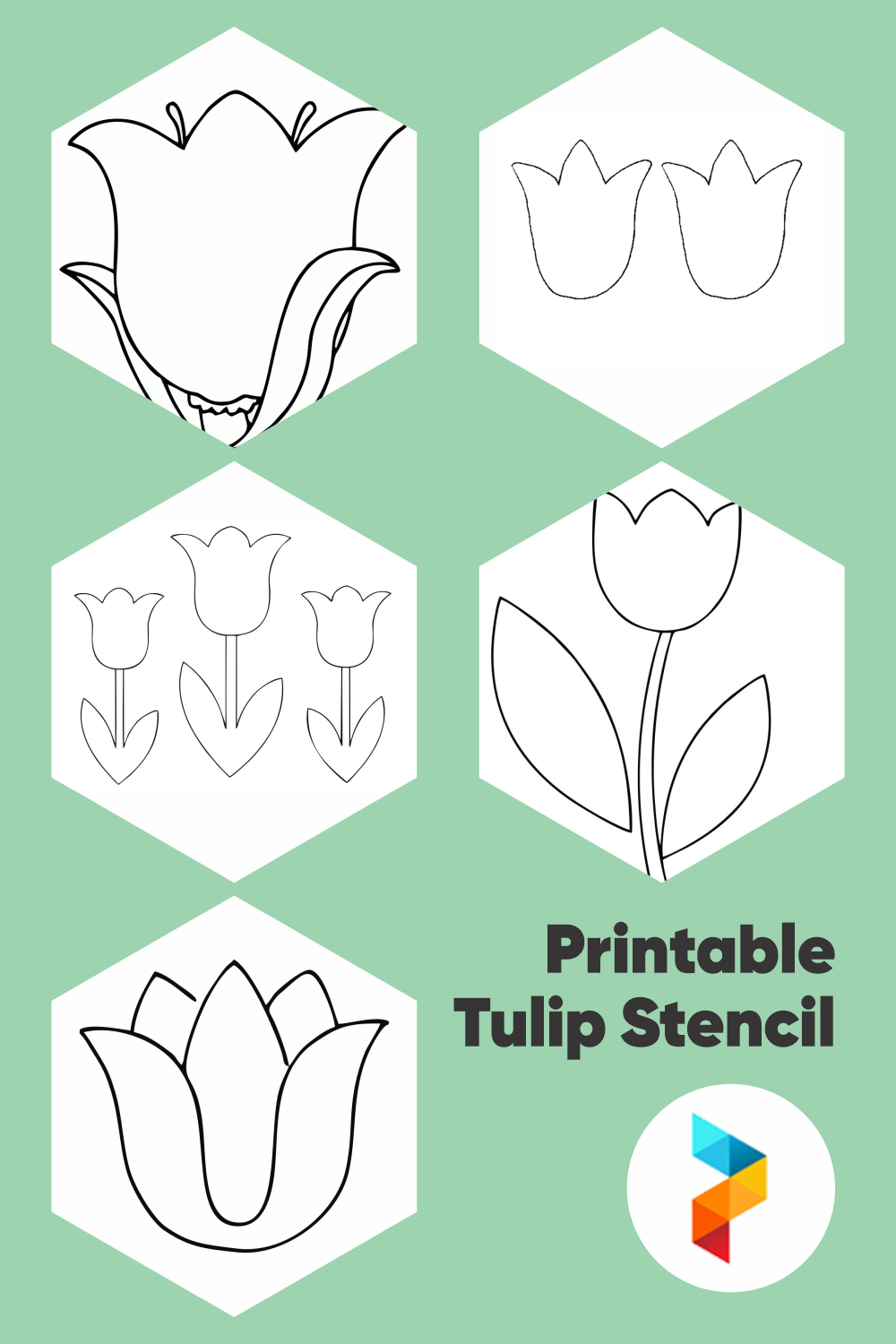 Printable Tulip Stencil