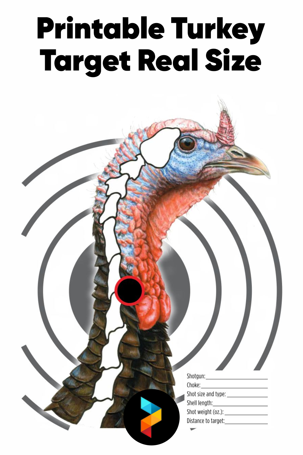 10 Best Printable Turkey Target Real Size PDF for Free at Printablee